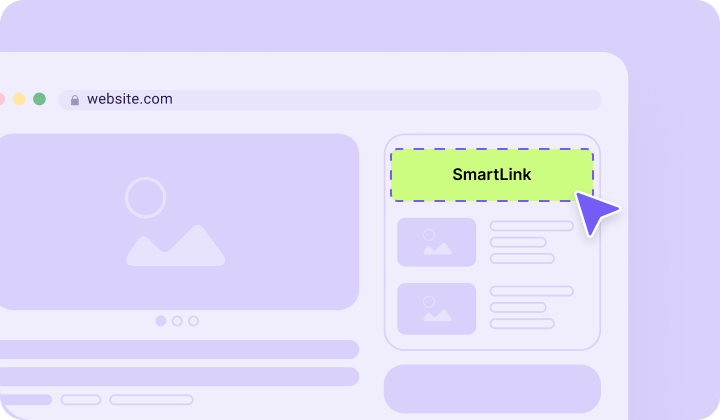 Users see ads on landing page